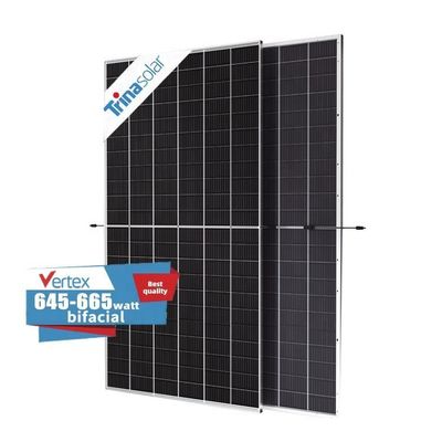 TSM Solar DEG21C.20 Paneles solares 645W 650W 660W 665W Módulo de doble vidrio Vertice bifacial