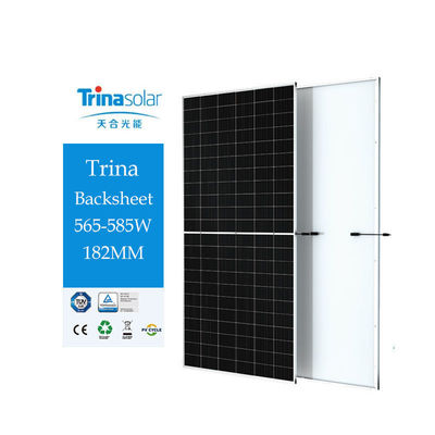 Trina DE19R TSM-DE19R 565-585W Vertex mono módulo de hoja trasera para soluciones de paneles solares