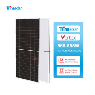Trina N Tipo Mono Perc Paneles solares de corte medio 565W 570W 575W 580W 585W con vidrio de 3,2 mm