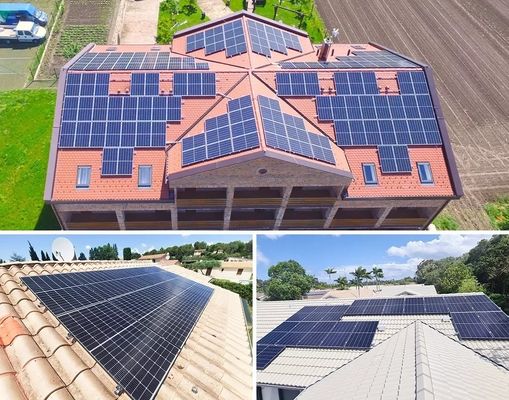 Cuadro de aleación de aluminio anodizado Longi 550W Panel solar de nivel 1 para generación de energía sostenible