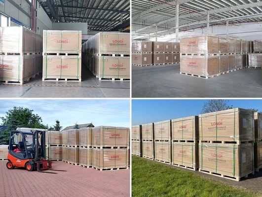 Cuadro de aleación de aluminio anodizado Longi 550W Panel solar de nivel 1 para generación de energía sostenible
