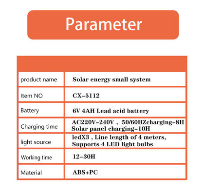 Kit de iluminación con batería solar portátil para actividades al aire libre con linterna / banco de energía