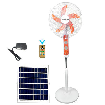 Ventilador solar recargable de 20W Construido en iluminación LED Ventilador solar de piso de 3 velocidades